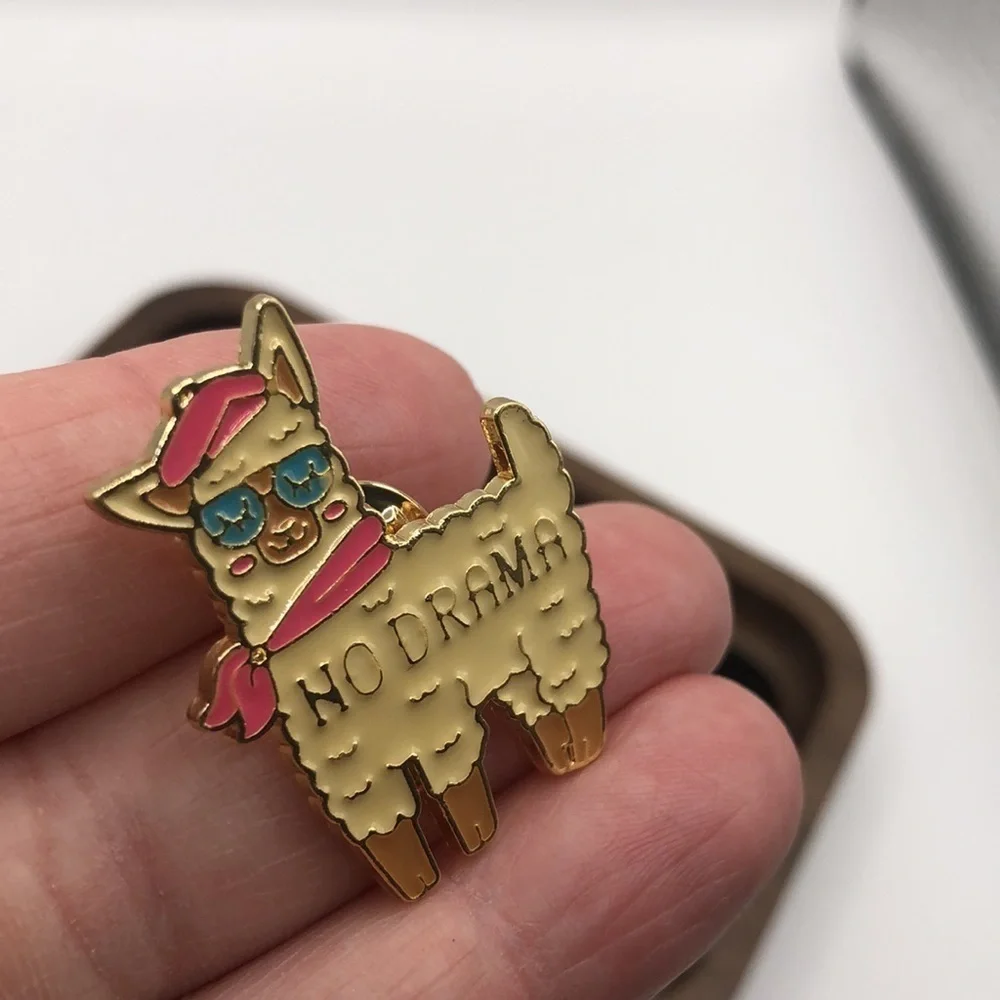 3/$25 “No Drama” Llama Pin